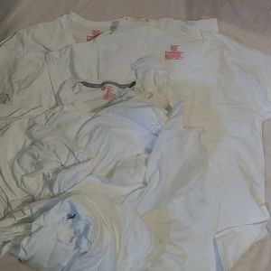 13 Mens All white Hanes Tshirts size M